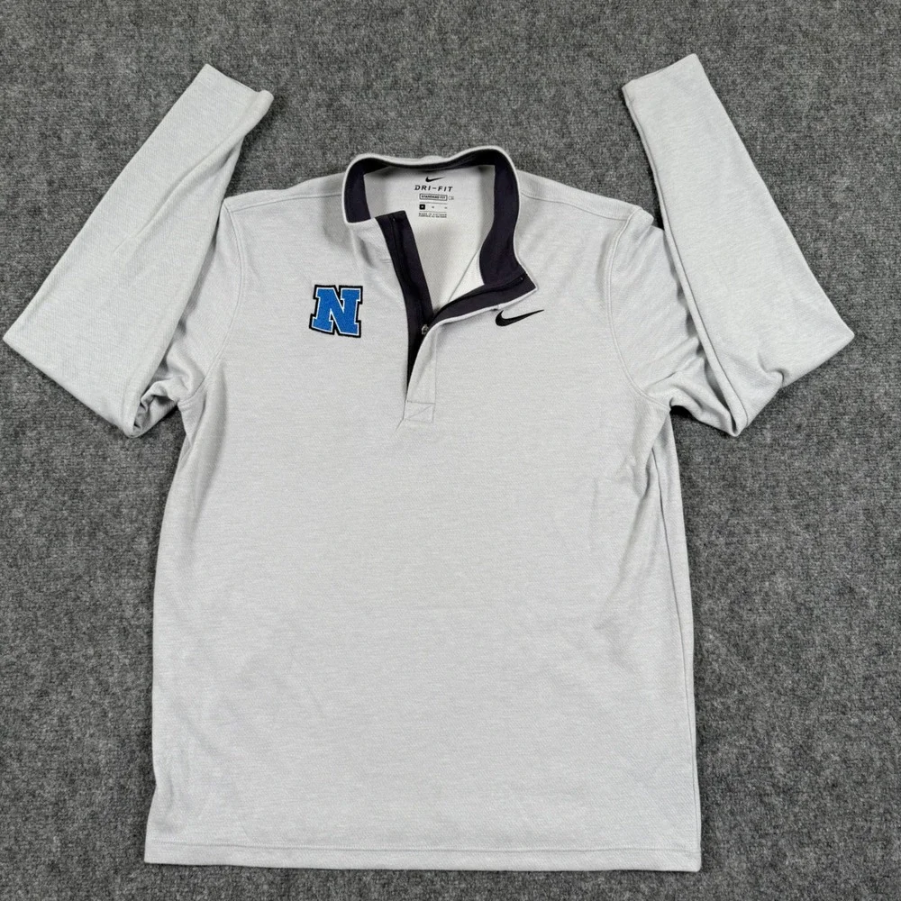 Nike Dri-FIT Pullover Medium Gray Northwestern Wildcats Lightweight L/S Men's‎